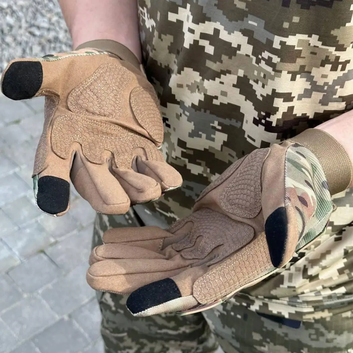 Перчатки тактические Helikon-Tex Range Tactical Gloves - PenCott WildWood / Coyote A, размер XXL  