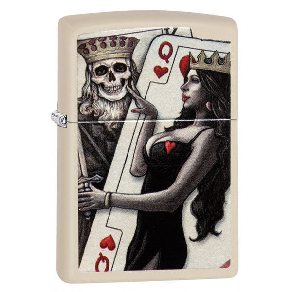 Зажигалка Zippo 216 Skull King Queen Beauty 29393