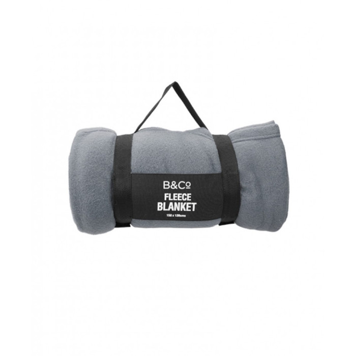 Плед Summit B&Co Fleece Blanket With Carry Handle 150x130 cm Серый  