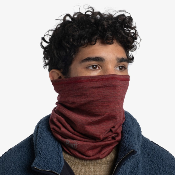 Шарф-труба Buff Lightweight Merino Wool Multistripes Mars Red  