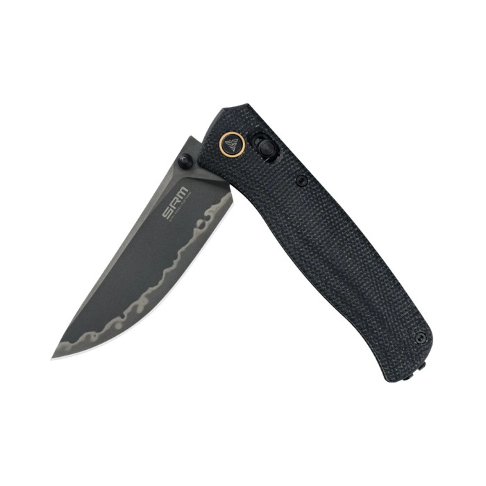 Нож складной туристический SRM Medal (8,2 см) 140Cr/Micarta, черный  