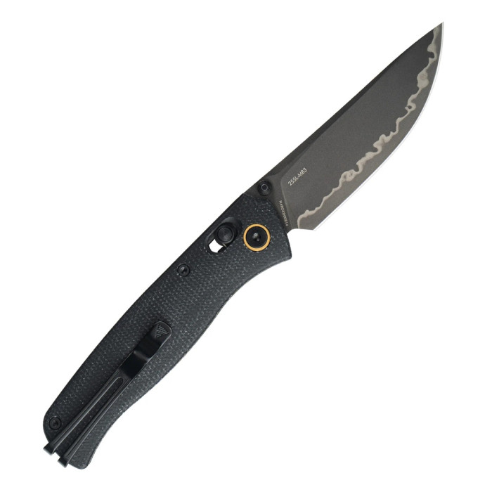 Нож складной туристический SRM Medal (8,2 см) 140Cr/Micarta, черный  