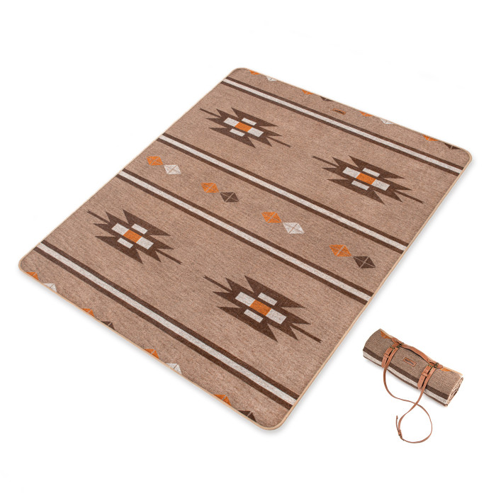 Плед Naturehike Outdoor Warm Geometric NH20FS036, коричневый 