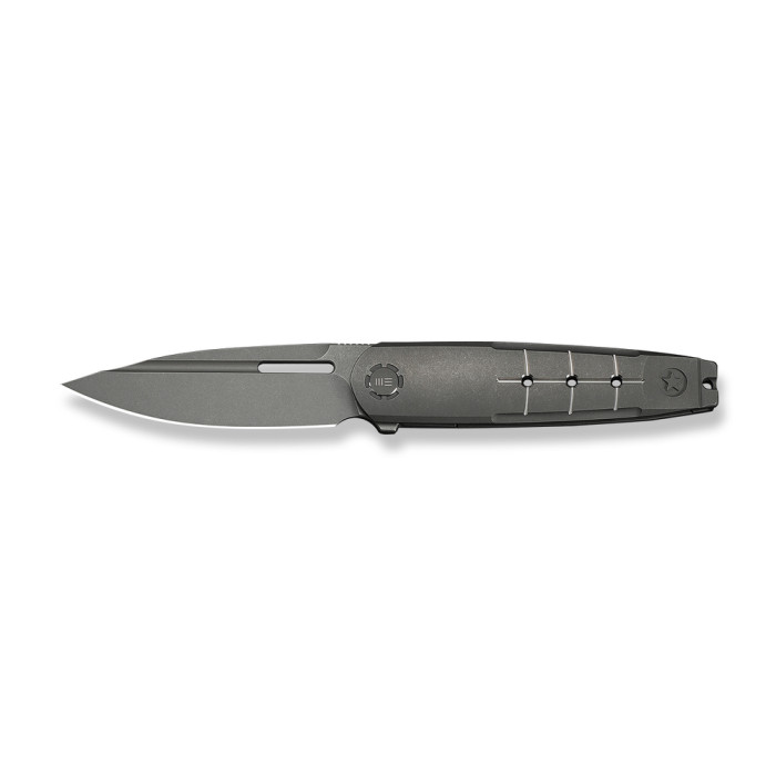 Нож складной туристический Weknife Hull (9.9 см) Bohler M390 / Titanium серый  