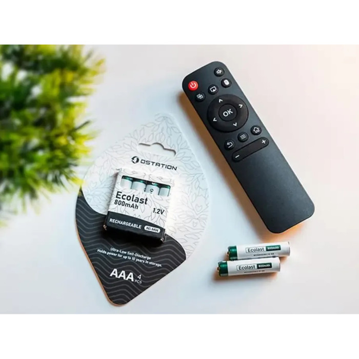 Аккумуляторные батареи Olight Ostation Ecolast 800 мАч Ni-MH AAA, 4 шт. в упаковке  
