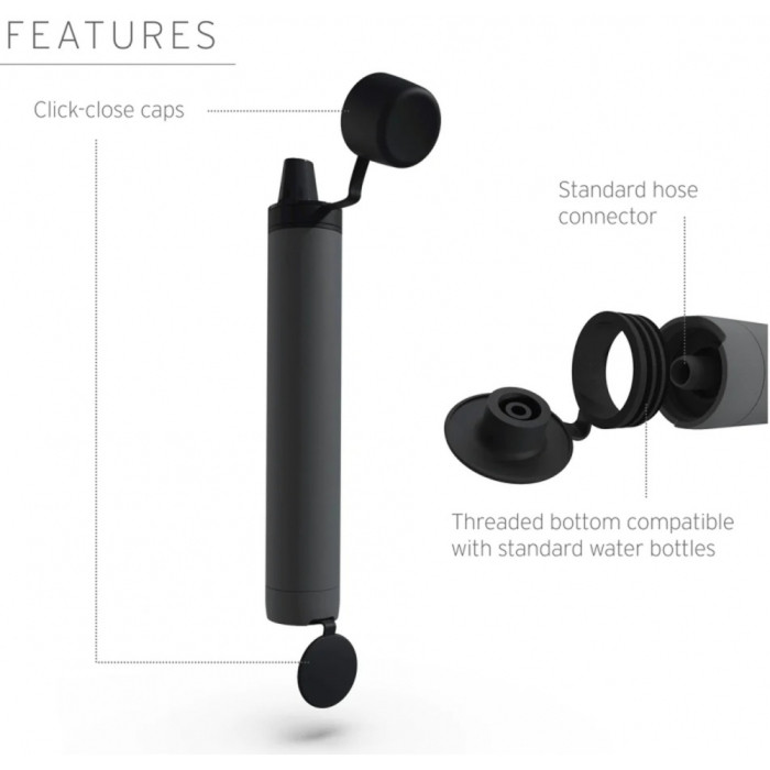 Фильтр для воды LifeStraw Peak Personal, Dark Mountain Gray (LSW LSPSPDGWW)  