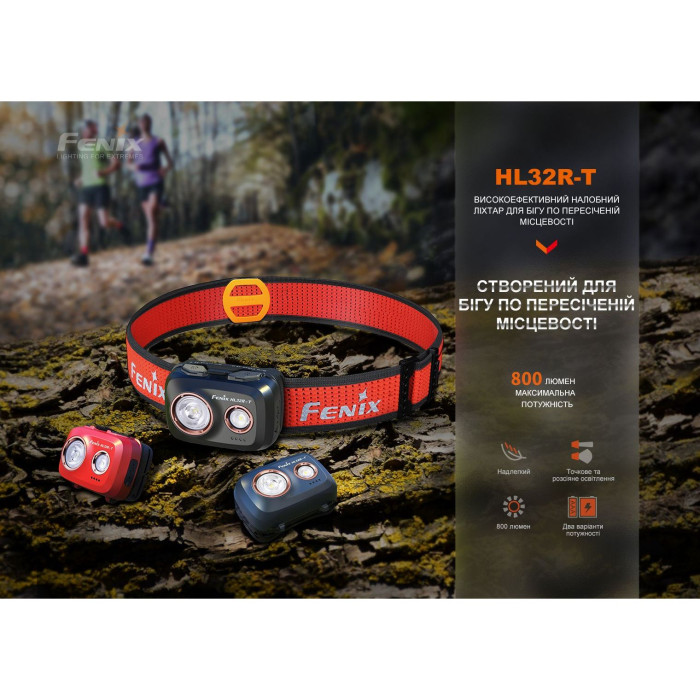 Налобный фонарь Fenix HL32R-T, красный  