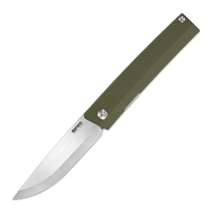 Нож складной туристический SRM Gent 401L-GP (8.3 см) 10Cr/G10 зеленый  