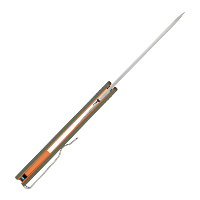 Нож складной туристический SRM Gent 401L-GP (8.3 см) 10Cr/G10 зеленый  