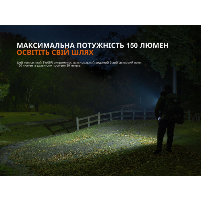 Фонарь ручной Fenix SW05R-RED LED черный (витринный образец / поврежденная упаковка)  