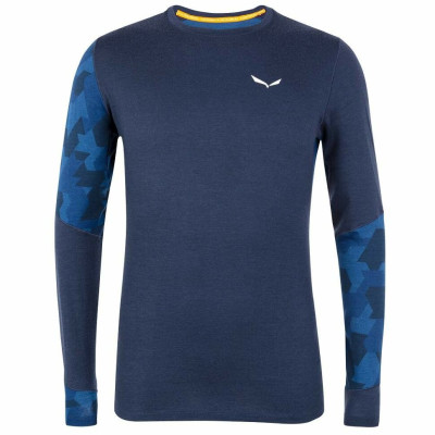 Термофутболка мужская Salewa CRISTALLO WARM AMR  - синяя, S