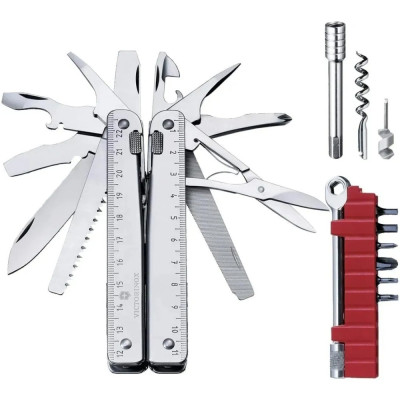SWISSTOOL X PLUS RATCHET  115мм/38функ+черн.нейлон.чехол /плоск/ножн/пила/напил/отверт/биты
