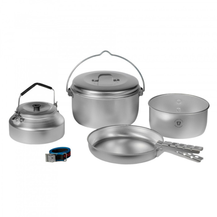 Набор посуды Trangia Camping Set 24 (котелок, кастрюля, сковорода, чайник, крышка, ручка, ремешок)  