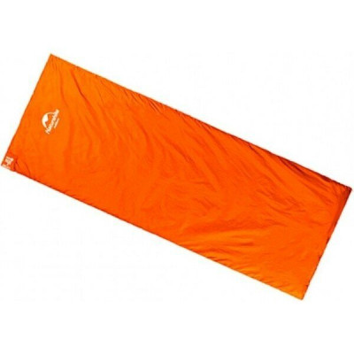 Спальник сверхлегкий Naturehike Ultra light LW 180 NH15S003-D, (20°C), p-p M, левый, оранжевый