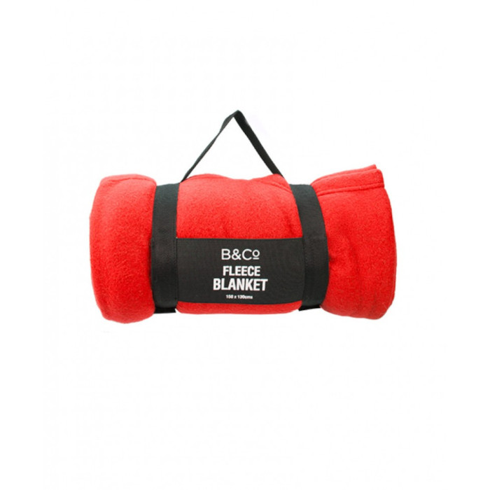 Плед Summit B&Co Fleece Blanket With Carry Handle 150x130 cm Красный  