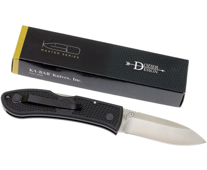 Нож Ka-Bar Dozier D2  Folding Hunter - черный, длина клинка 7,62 см.  (Copy)  