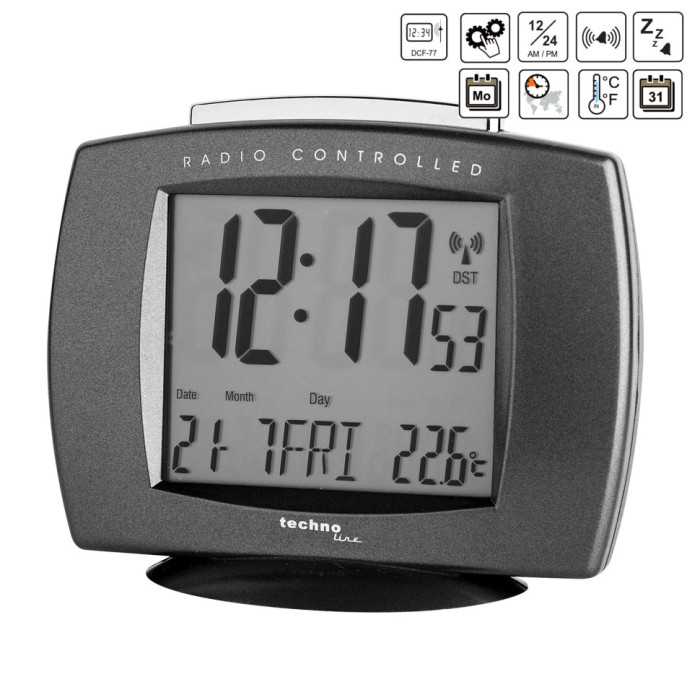 Часы настольные Technoline WT189 Anthracite (WT189 anthrazit)  