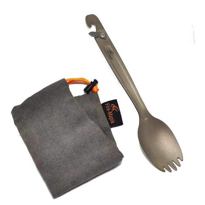 Ложка-вилка Fire-Maple Woodpecker, титановая  