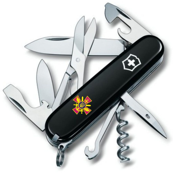 Складной нож Victorinox CLIMBER ARMY Эмблема ГШ ВСУ 1.3703.3_W0050u  