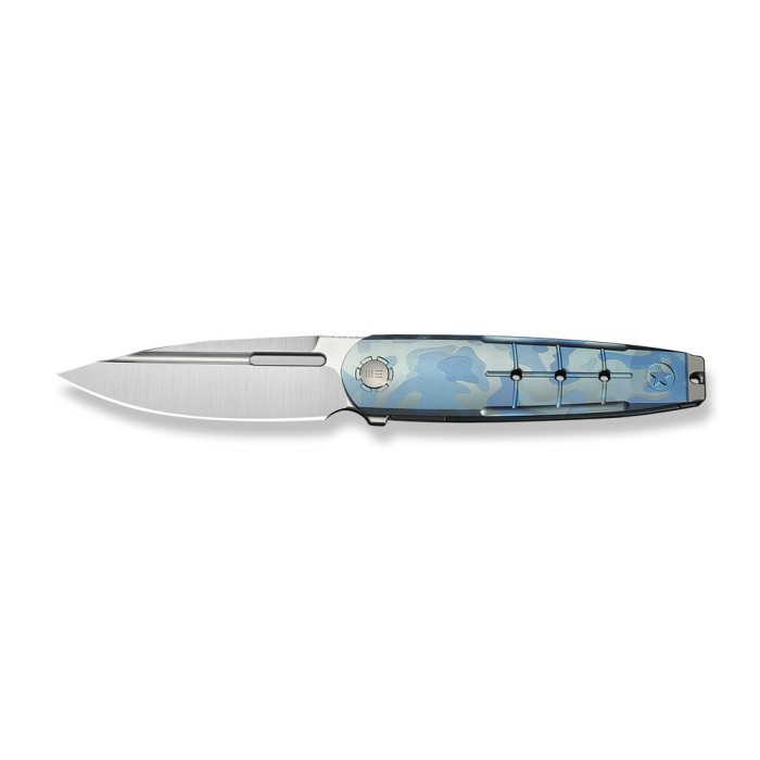 Нож складной туристический Weknife Hull (9.9 см) Bohler M390 / Titanium синий  