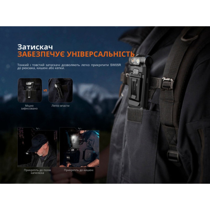 Фонарь ручной Fenix SW05R-UV LED черный (витринный образец / поврежденная упаковка)  