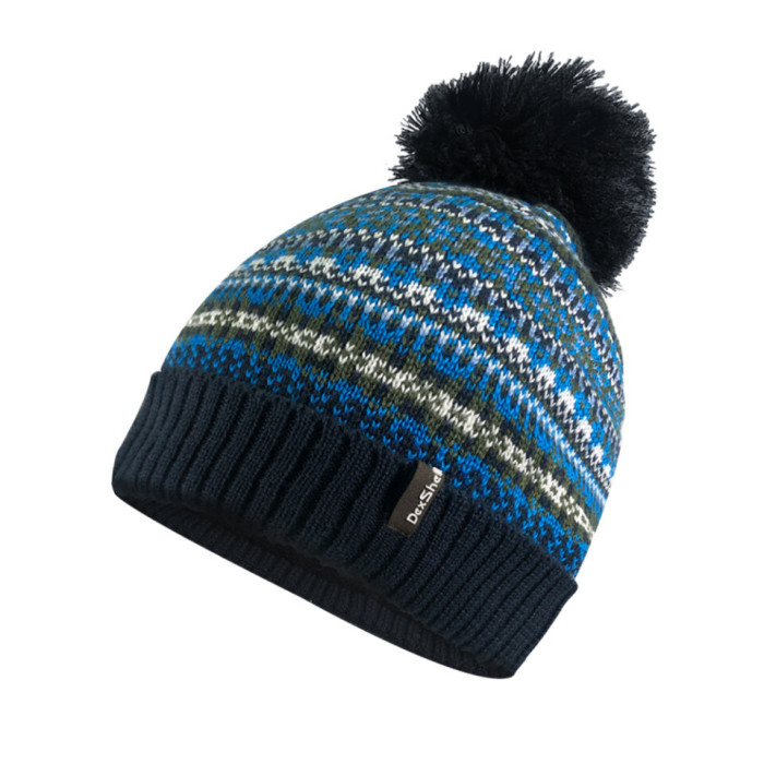 Водонепроницаемая шапка DexShell Beanie Fair Isle DH362BLU, S/M  