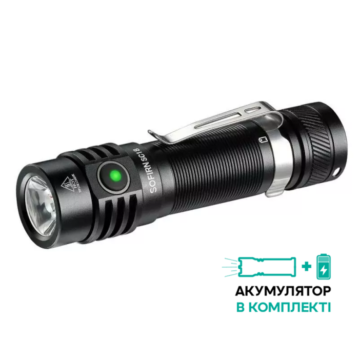 Фонарь Sofirn SС18 SST40 18650, черный 