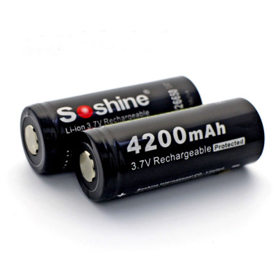 Аккумулятор 26650 Soshine 4200mAh Li-Ion