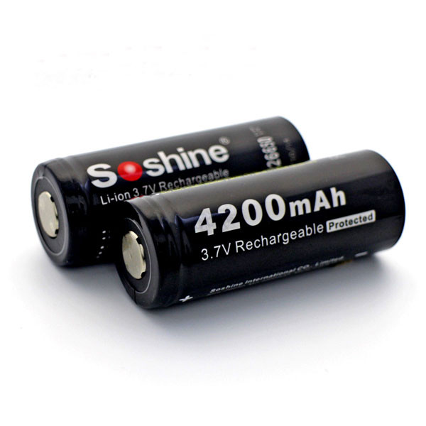 Аккумулятор 26650 Soshine 4200mAh Li-Ion  