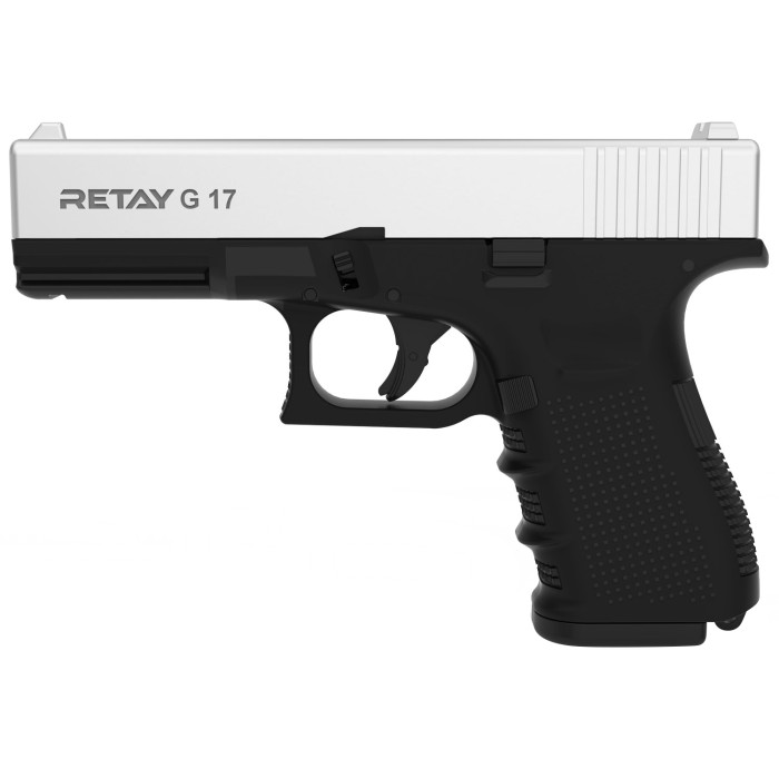 Пистолет стартовый Retay G17 9мм chrome (X314209C) 