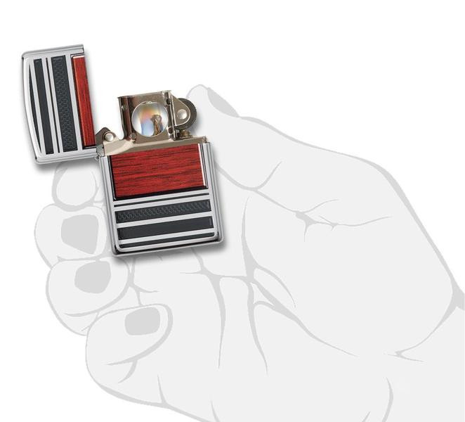 Зажигалка Zippo Steel And Wood 28676  