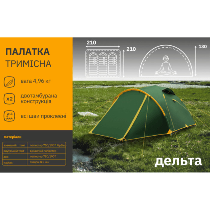 Палатка СИЛА Полярис двухместная  