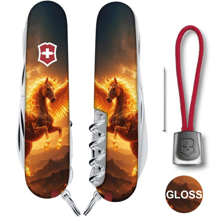 Складной нож Victorinox HUNTSMAN ZODIAC Огненный пегас 1.3713.3.Z5250pk  
