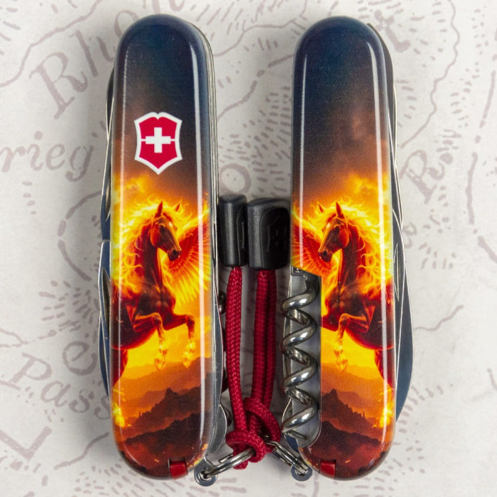 Складной нож Victorinox HUNTSMAN ZODIAC Огненный пегас 1.3713.3.Z5250pk  