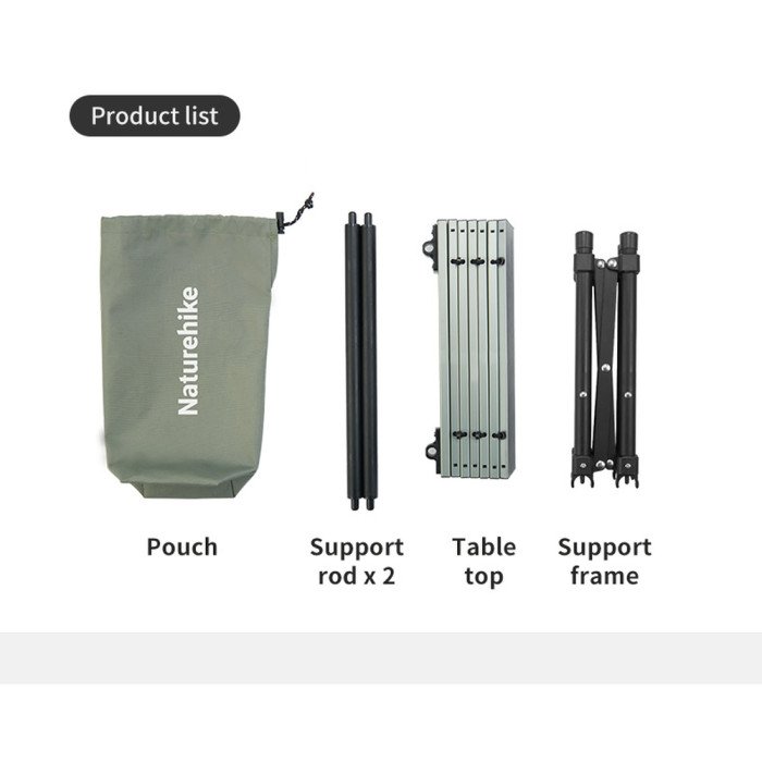 Складной стол Naturehike Yamami Y01 CNK2450JJ027, М, алюминий  