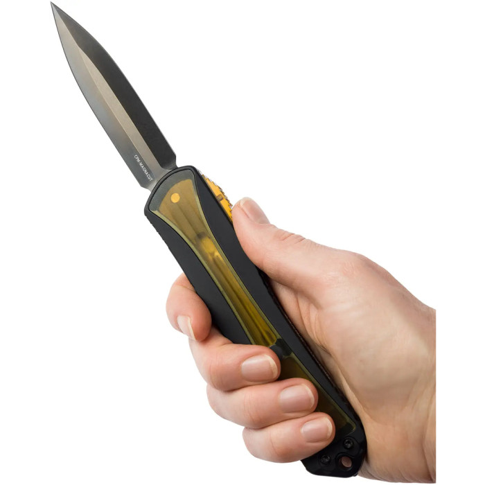 Нож Heretic Manticore X Double Edge Black Blade Ultem Inlays  