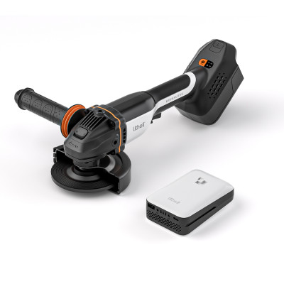 Аккумуляторная угловая шлифмашина бесщеточная Litheli, питание от павербанка (УМБ Litheli Power Bank 20000 mAh, 45 W, 2А в комплекте)