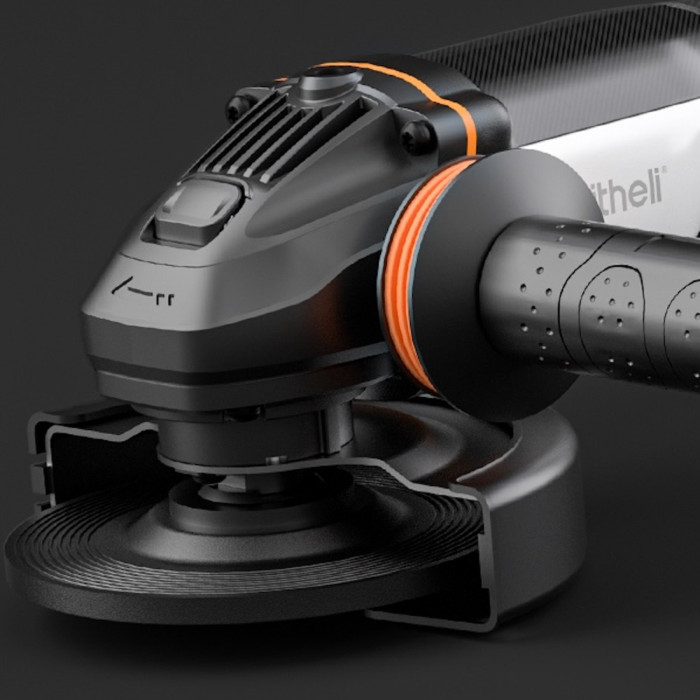 Аккумуляторная угловая шлифмашина бесщеточная Litheli, питание от павербанка (УМБ Litheli Power Bank 20000 mAh, 45 W, 2А в комплекте)  