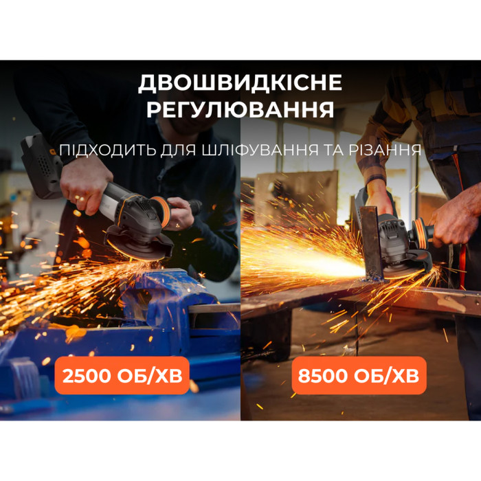 Аккумуляторная угловая шлифмашина бесщеточная Litheli, питание от павербанка (УМБ Litheli Power Bank 20000 mAh, 45 W, 2А в комплекте)  