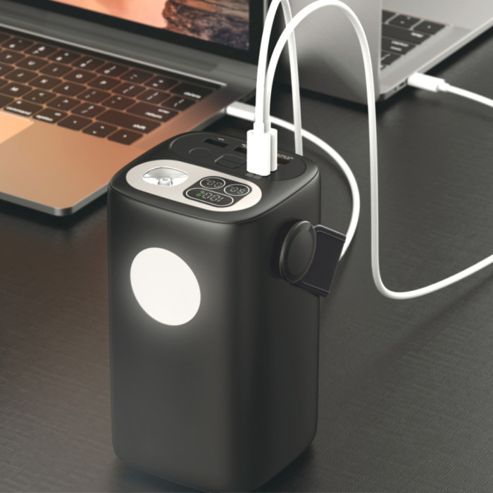 Повербанк 60000mAh TITANUM WC60 PD100W Black  