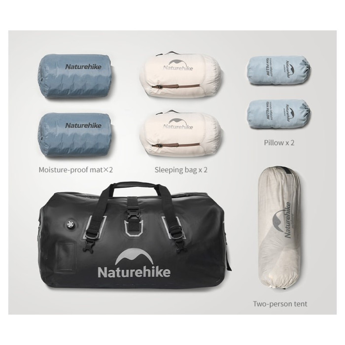 Водонепроницаемая дорожная сумка Naturehike CNK2450XB015, 90 л, черная  
