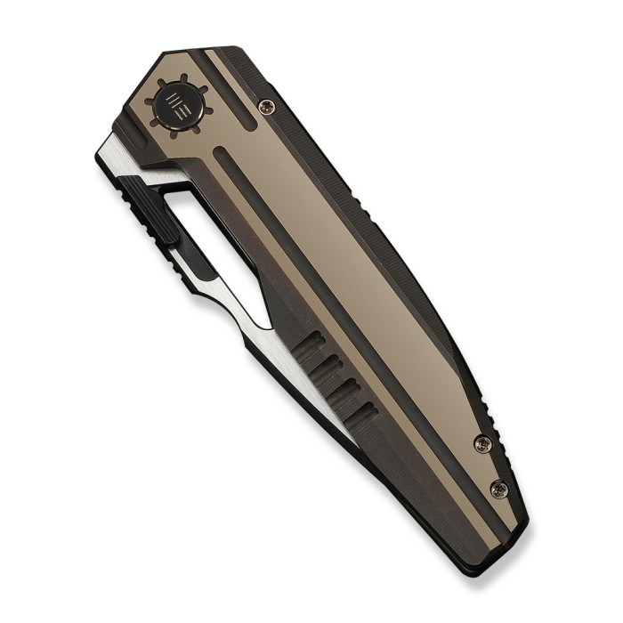 Нож складной туристический Weknife Reveille (9.7 см) Bohler M390 / Titanium бронзовый  