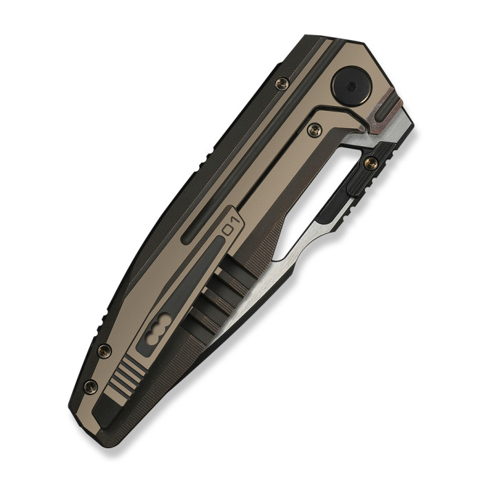 Нож складной туристический Weknife Reveille (9.7 см) Bohler M390 / Titanium бронзовый  