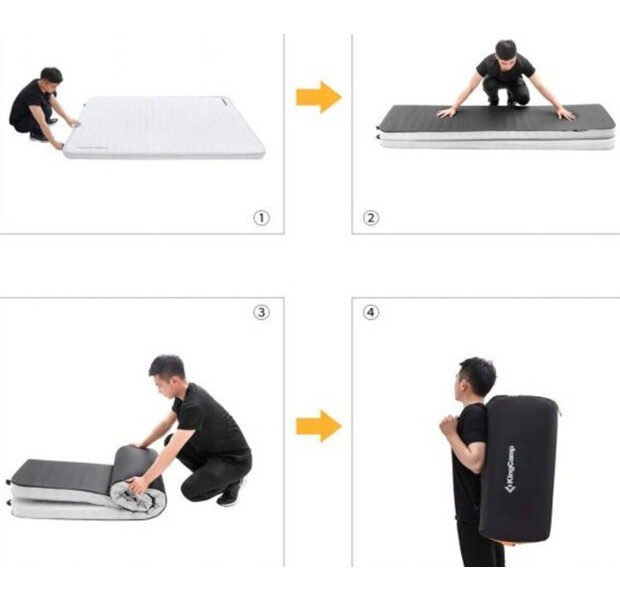 Самонадувающийся матрас KingCamp MON DUO 15 (KM2012) MEDIUMGREY  