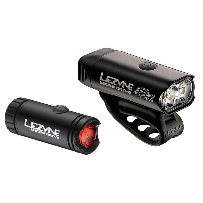 Комплект велофар Lezyne MICRO 450XL/MICRO PAIR черный 450/30 люменов Y10  