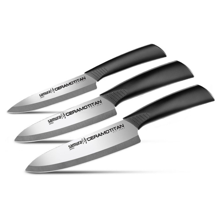 Набор из 3-х кухонных ножей Samura Ceramotitan SCT-003  