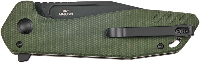 Нож CJRB Riff BB, AR-RPM9 Steel, Micarta green  