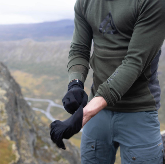 Перчатки Aclima HotWool Heavy Liner Gloves Jet Black L (21–23 см)  