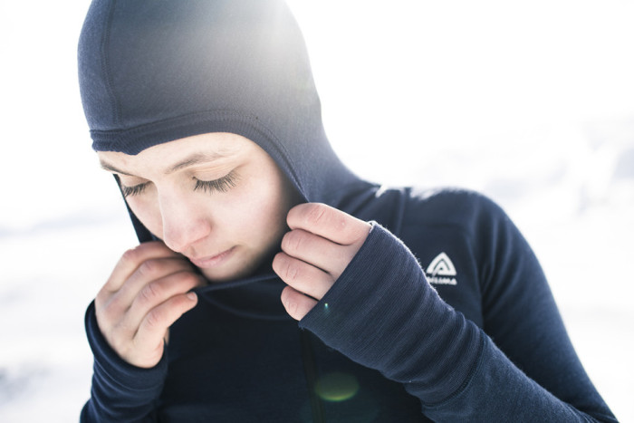 Худи женское Aclima WarmWool 200 Hood Sweater Women Jet Black M  