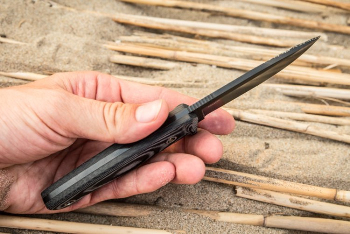 Нож Kizlyar Supreme Santi черный, сталь AUS8  